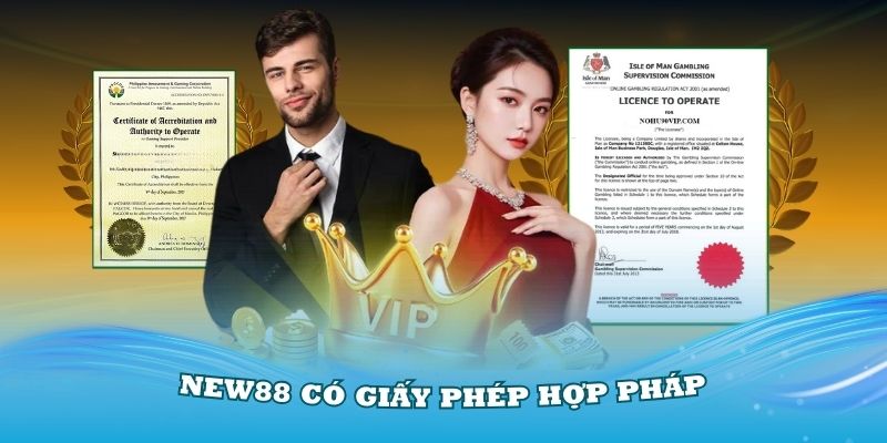 New88 có giấy phép hoạt động hợp pháp